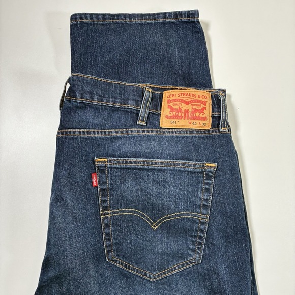 Levi's Other - Levi's 541 Jeans 42x30 Athletic Taper Blue Faded Whisker USA Cowboy (Tag 42x32)